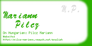 mariann pilcz business card